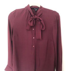 Silk Judith and Charles Bow-neck Blouse